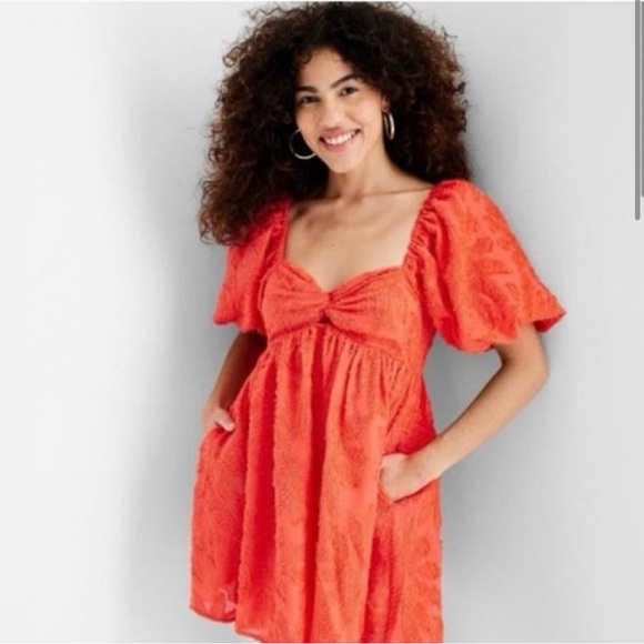 Puff Short Sleeve Mini Dress - Future Collective w Gabriella Karefa-Johnson - Picture 1 of 5